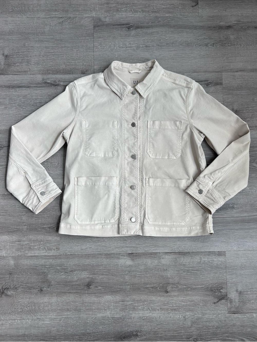 GAP Women's Off-White/beige Chore Utility Jacket size large
